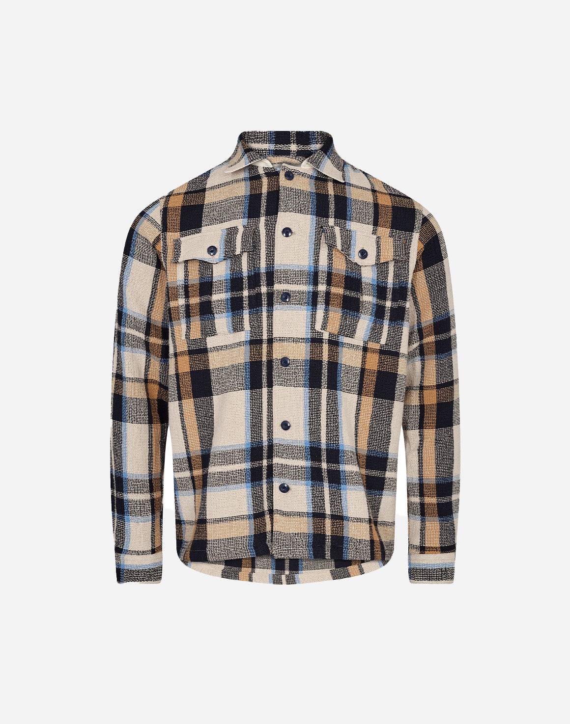 Nolan Check Overshirt - Brown Check - Mos Mosh Gallery - Kul og Koks