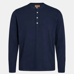Stephan LS Grandad Tee · Navy - Mos Mosh Gallery - Kul og Koks