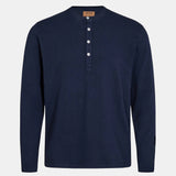 Stephan LS Grandad Tee · Navy - Mos Mosh Gallery - Kul og Koks