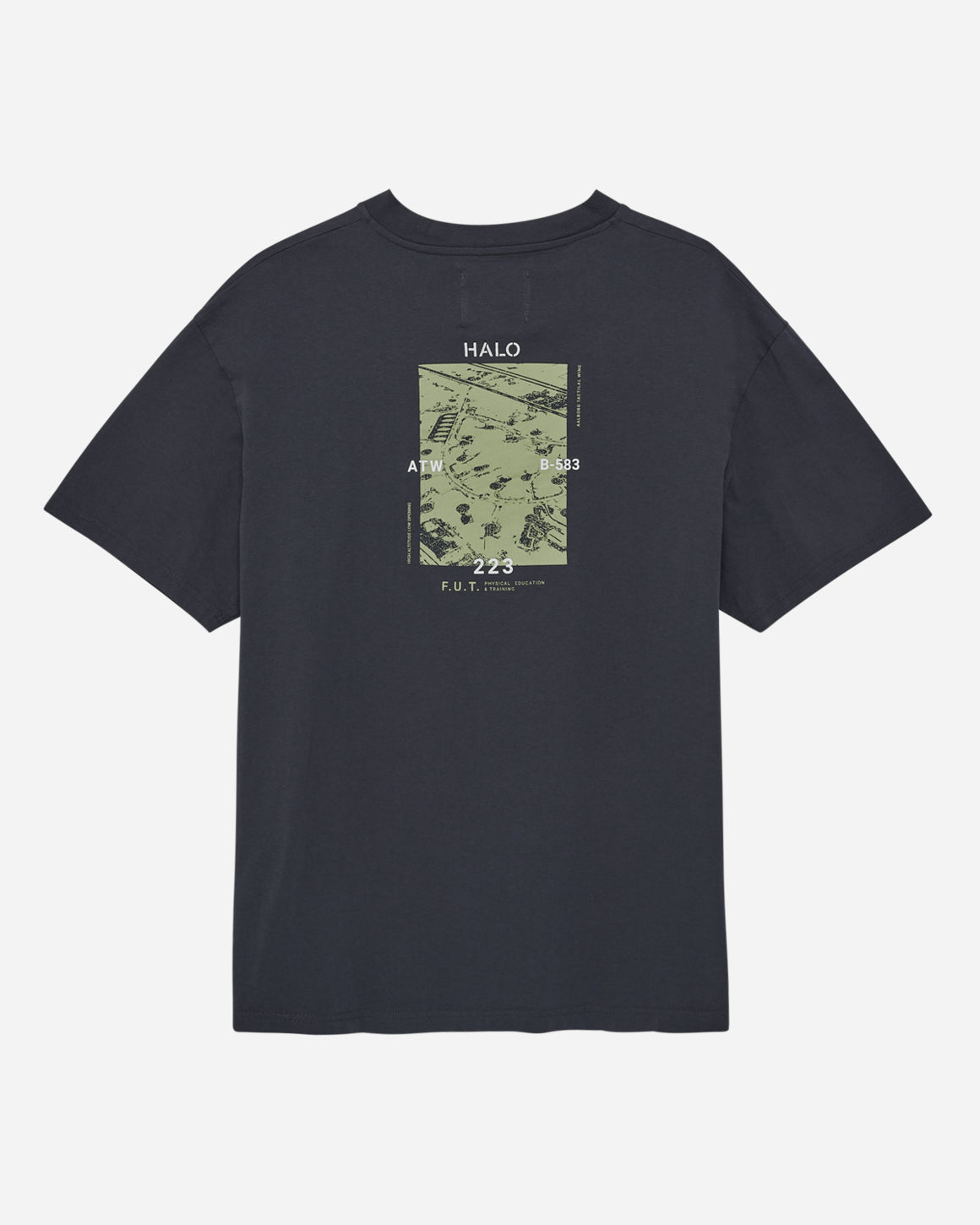 Heavy Graphic T-Shirt - Mørk Grå - HALO - Kul og Koks
