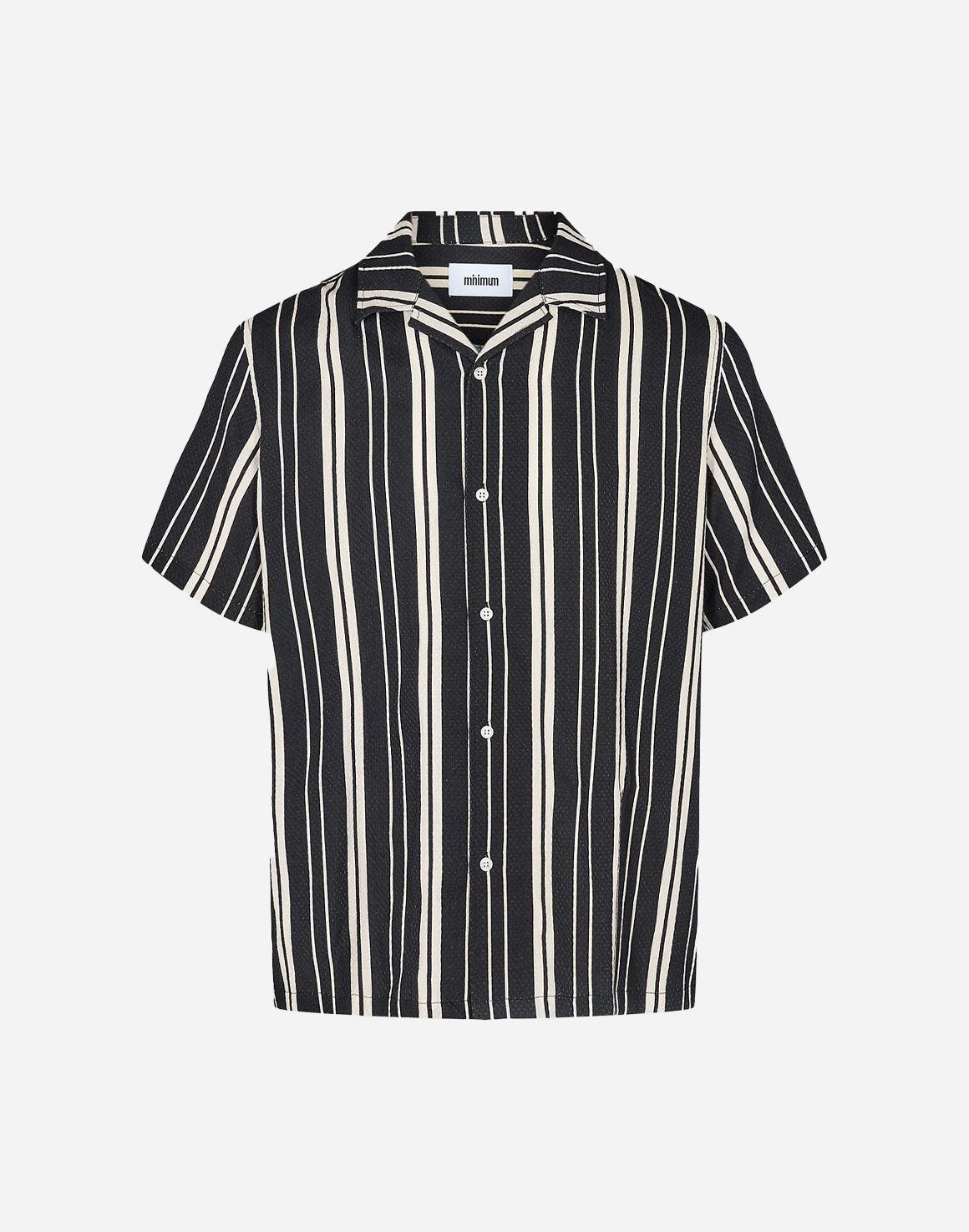 Ilois 9666 Striped Shirt - Black - Minimum - Kul og Koks