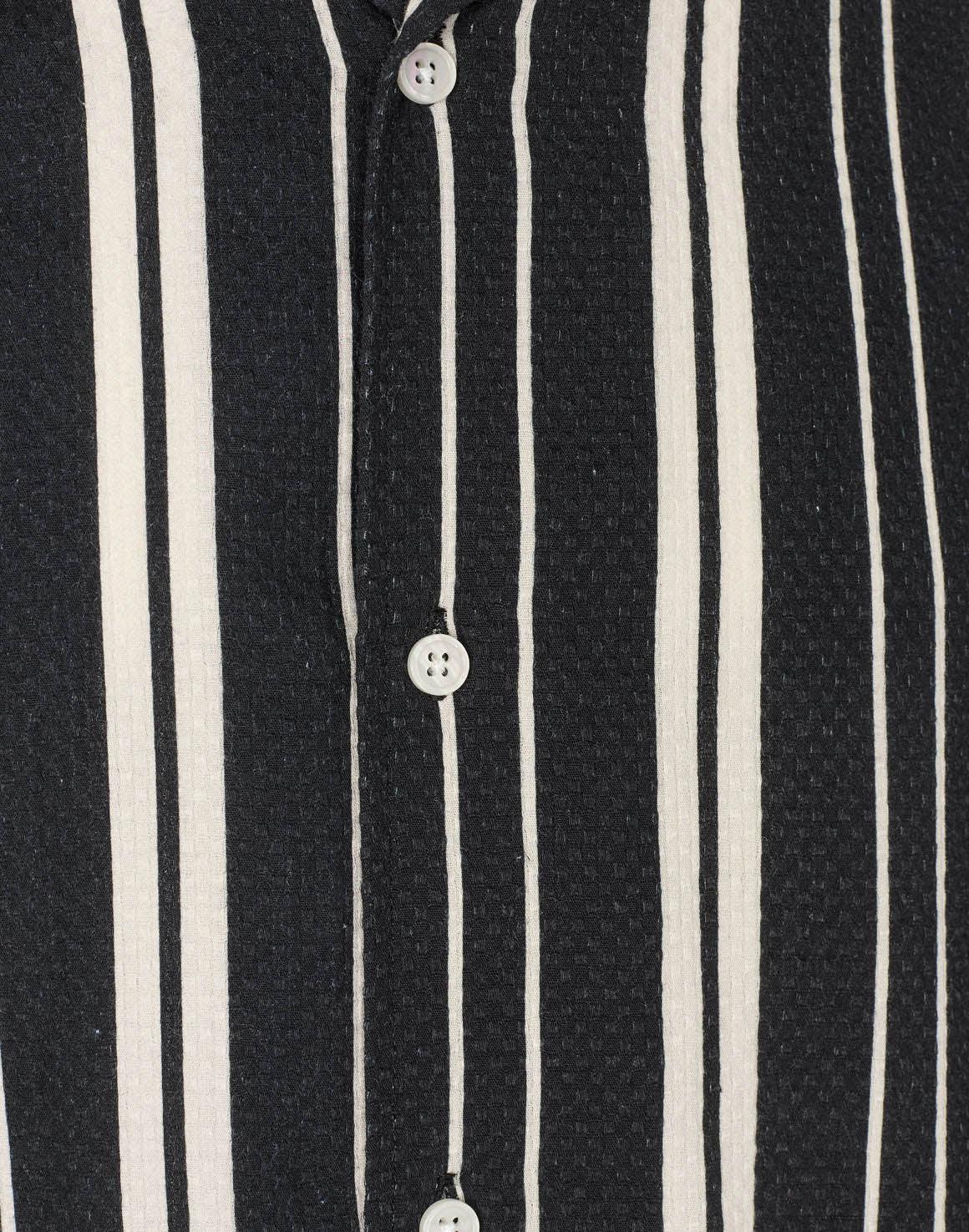 Ilois 9666 Striped Shirt - Black - Minimum - Kul og Koks