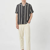 Ilois 9666 Striped Shirt - Black - Minimum - Kul og Koks