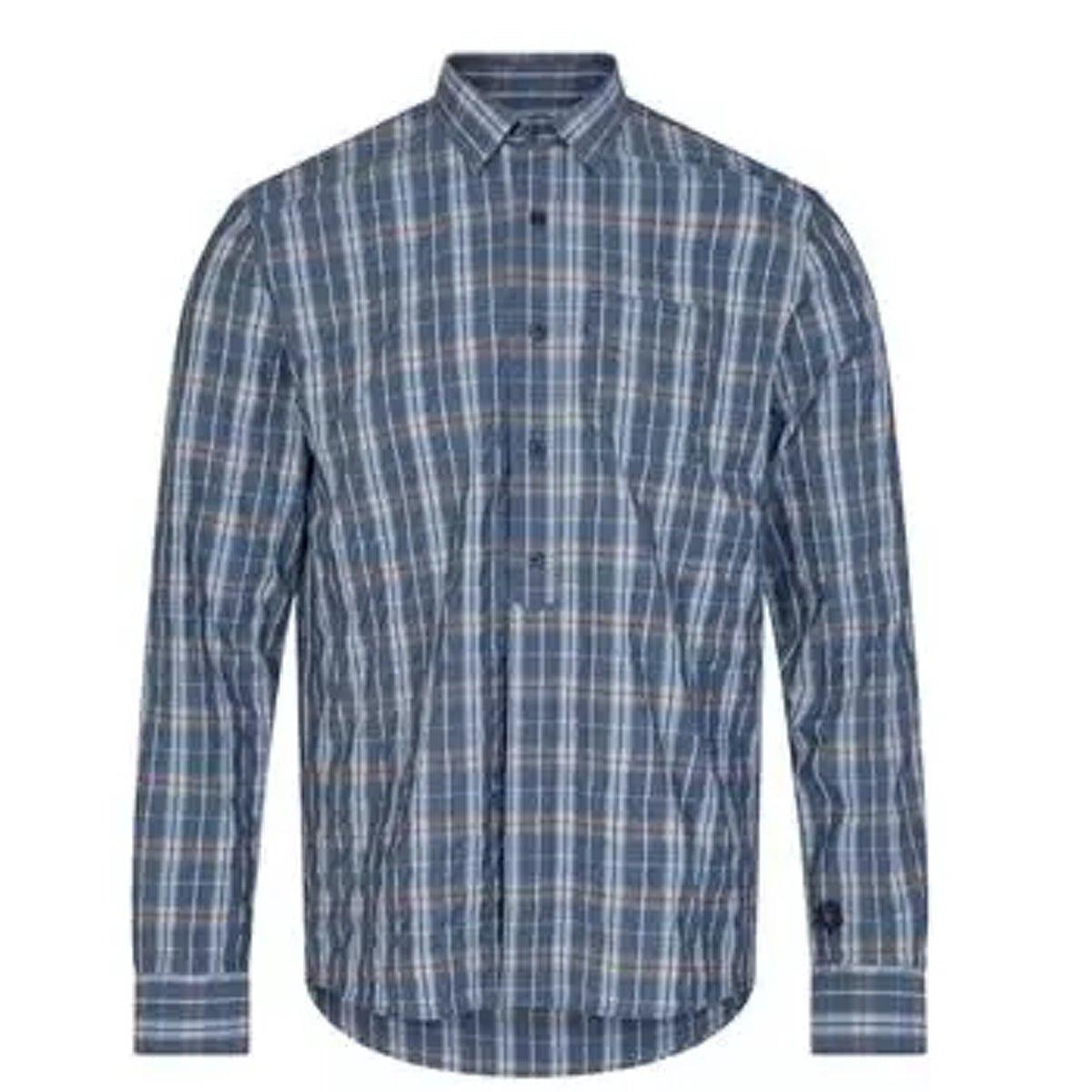 Kane check shirt · Blå - Mos Mosh Gallery - Kul og Koks
