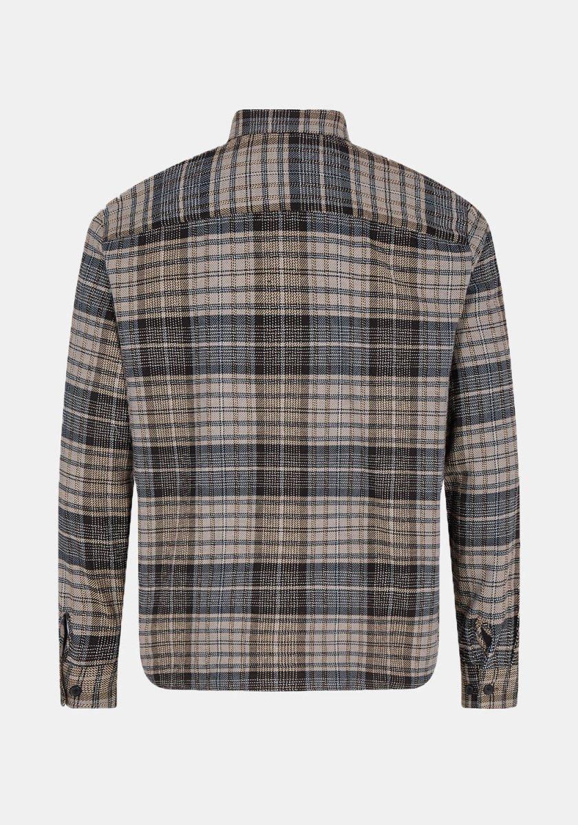 Liam Check Overshirt Faded Sky Blue - Mos Mosh Gallery - Kul og Koks