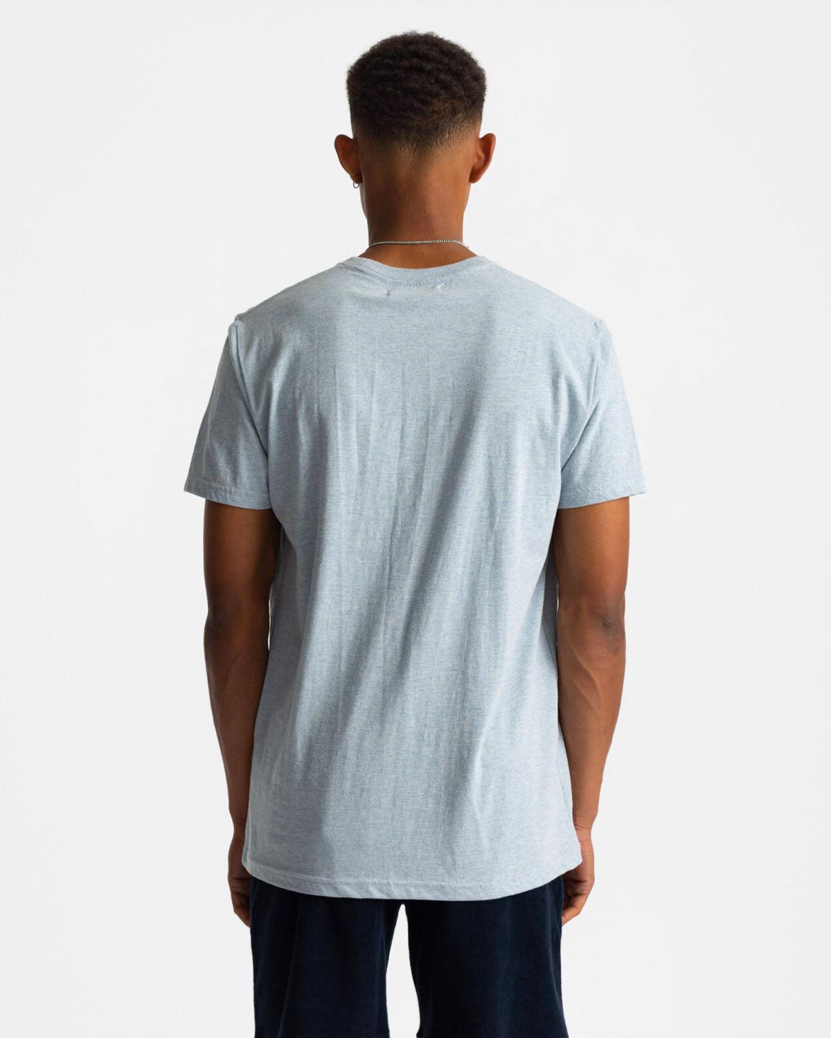 1316 T-shirt - Lightblue Melange - Revolution - Kul og Koks