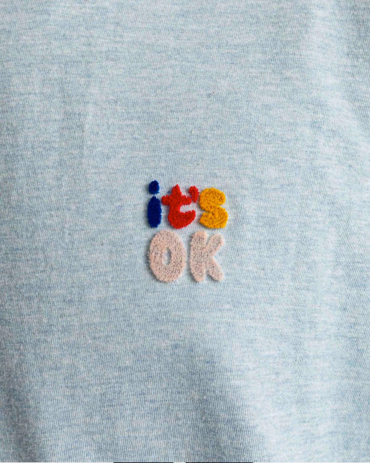 1316 T-shirt - Lightblue Melange - Revolution - Kul og Koks