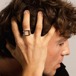 OCTAGON SIMPLE SIGNET RING / S - IX STUDIOS - Kul og Koks