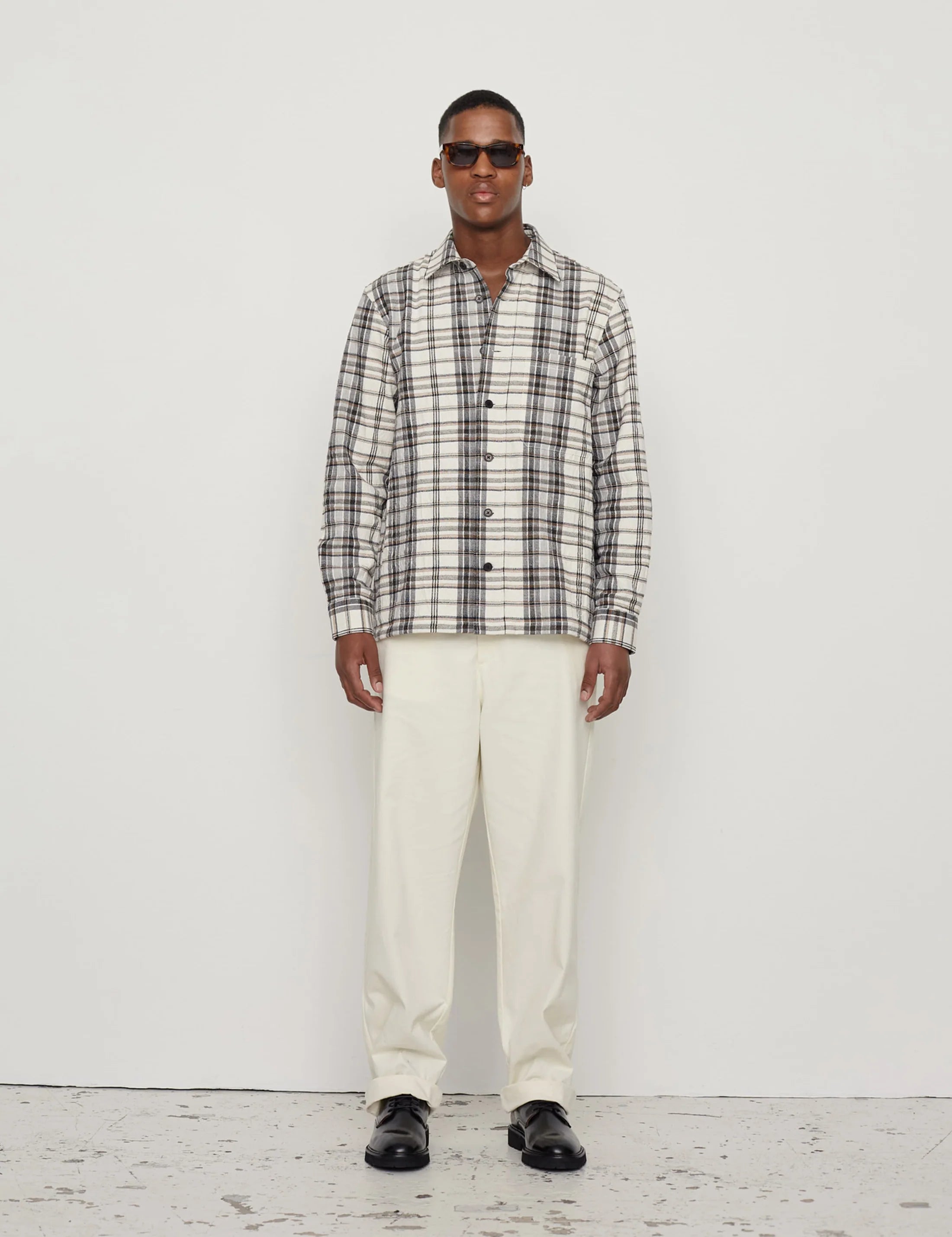 Studio Roar Overshirt - Vanille Ice Check - Mads Nørgaard - Kul og Koks