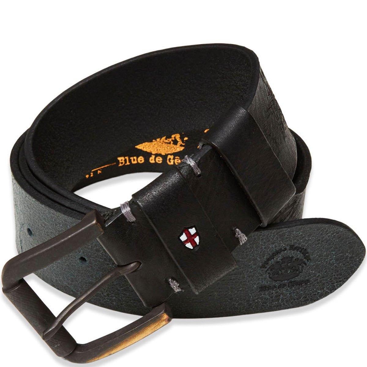 Piceno Leather Belt · Sort - Blue de Genes - Kul og Koks