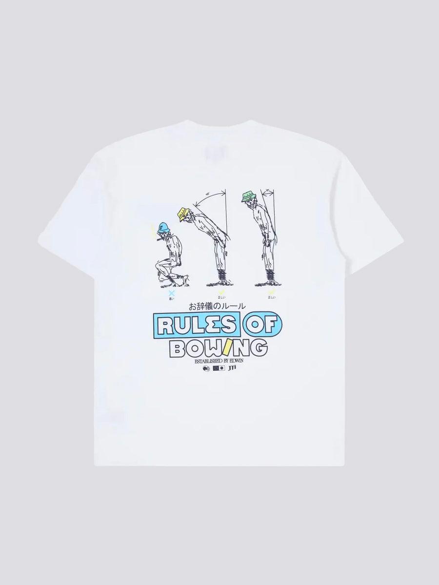 Rules of Bowing T-shirt - White Garment - EDWIN - Kul og Koks