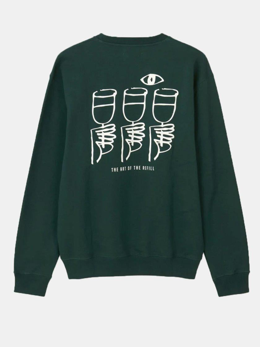 SOCIETY REFILL SWEATSHIRT BOTTLE GREEN - Libertine-Libertine - Kul og Koks