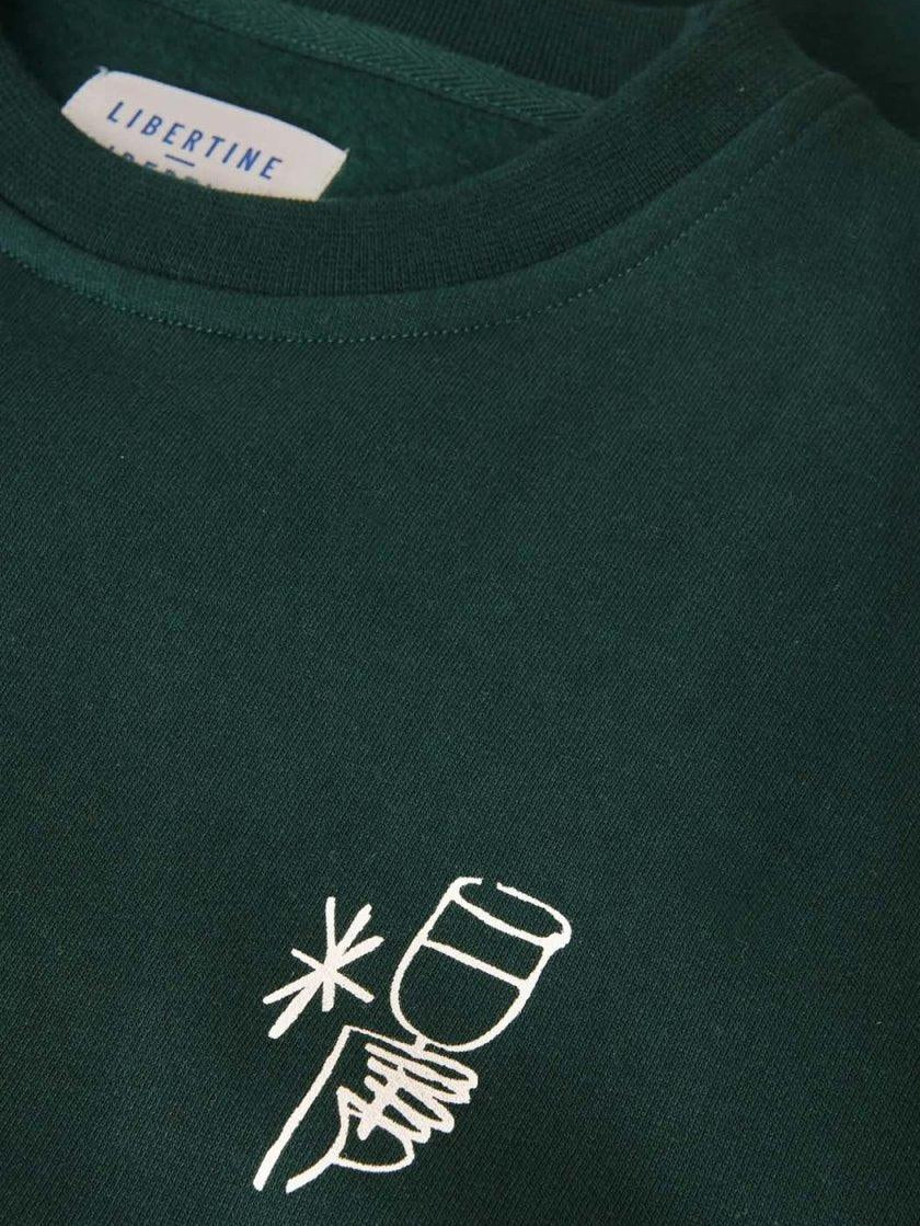 SOCIETY REFILL SWEATSHIRT BOTTLE GREEN - Libertine-Libertine - Kul og Koks
