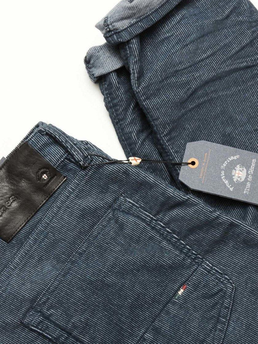 Vinci cord 3465 navy jeans - Blue de Genes - Kul og Koks